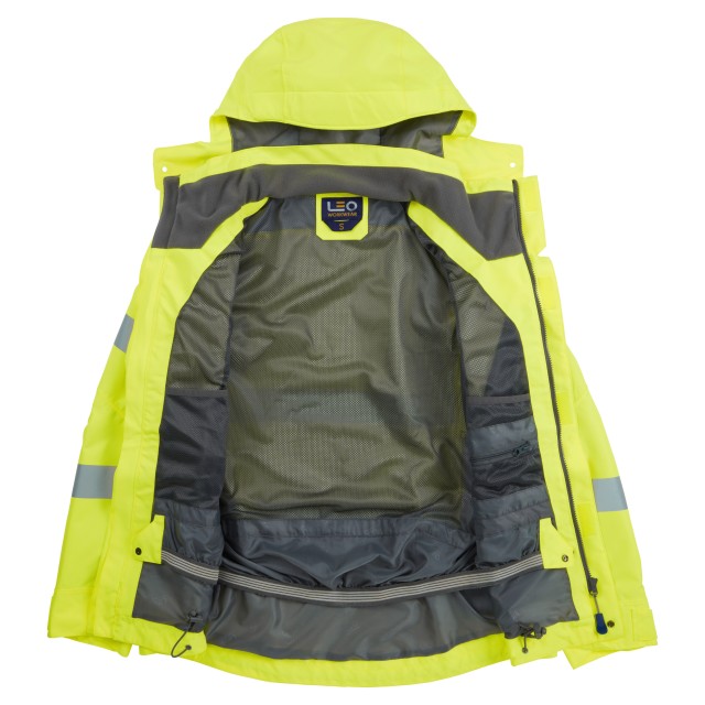 ISO 20471 Class 3 Breathable Jacket Yellow EcoViz